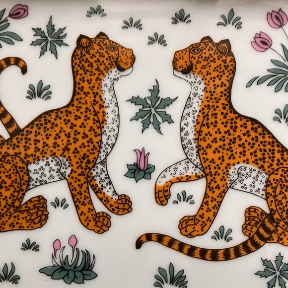 VINTAGE HERMÈS PARIS LÉOPARDS Ashtray/Change tray - Picture 6 of 14